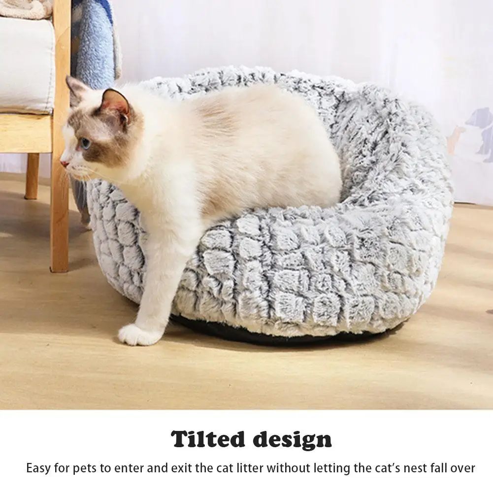 

Cat Bed House Drawstring Adjustable Cat Nest Tilted Pet Dog House Soft Comfortable Cat House Winter Warm Sleeping Bed Kennel