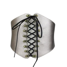 Ladies Luxury Corset Wide Belts Pu Leather Slimming Body Belts for women Elastic Waist