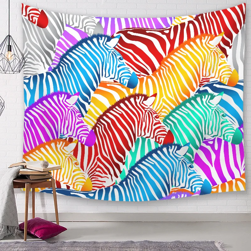 Серия Lychee Zebra, настенный гобелен с принтом, одеяло из полиэстера, художественный Настенный Ковер, домашний декоративный гобелен