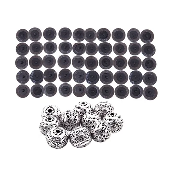 

20PCs Metal Spacer Beads Hollow Flower Pattern Carved