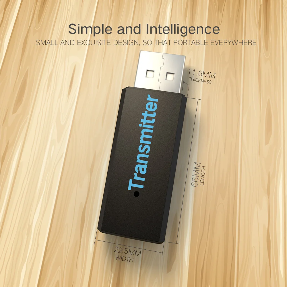 ZEXMTE Мини Bluetooth 3,0+ EDR передатчик приемник беспроводной аудио адаптер для наушников ПК ТВ дома стерео с USB питание