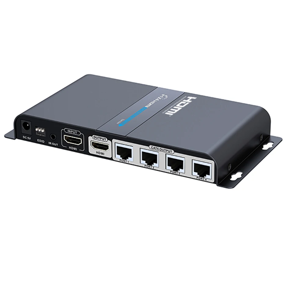 HDMI удлинитель LKV714Pro модель 1X4 кабель cat5e/6 до 40 м с 4 приемниками в комплекте + 1