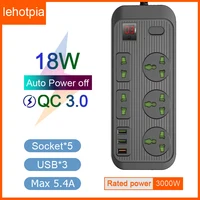 Lehotpia EU UK US Plug Power Streifen Adapter Steckdosen USB Ports QC 3,0 Schnelle Ladung Reise Erweiterung Netzwerk Filter