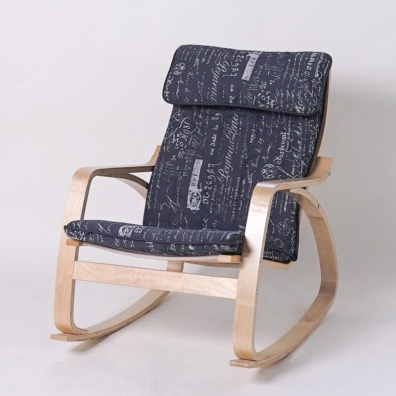 Скандинавское домашнее кресло-качалка, кресло для отдыха из цельного дерева, кресло для ленивых беременных, кресло для отдыха на балкон, простое кресло для отдыха - Цвет: 17