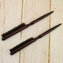 New Salon Comb Hair Teasing Brush Wooden Handle Back Comb Natural Boar Bristle
