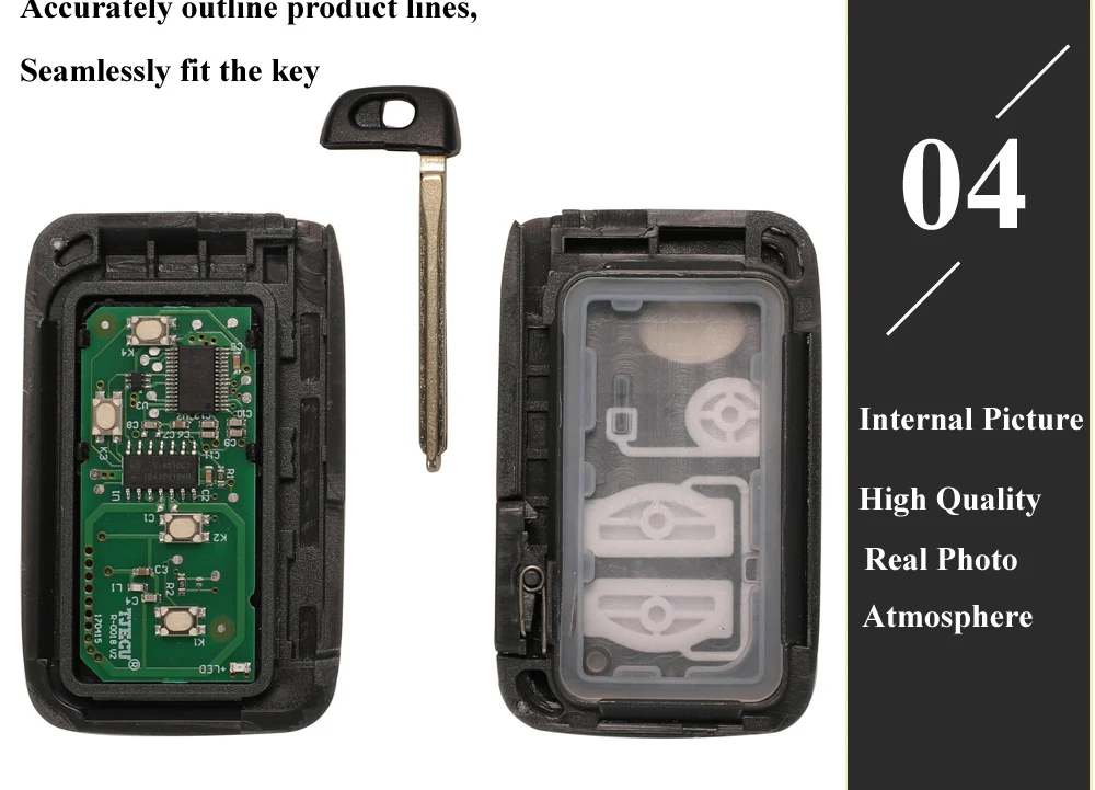 Keyforkess 2BTN 315 / 433MHz F433 A433 0140 5290 3370 0011 Keyless a distanza di chiave dell'automobile per Toyota Avensis Terra Cuiser Prado Camry - H4cf82afa03c4448296c633c24f9d5dc8b