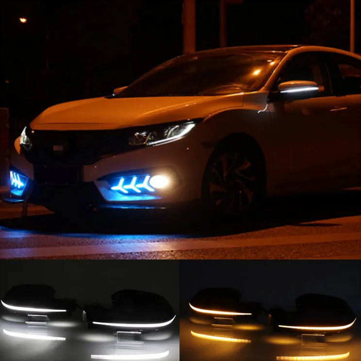 

Sequential LED Turn Signal Light For Honda Civic 2016 - 2020 Side Wing Rearview Mirror Indicator Dynamic Blinker Lamp Day Light