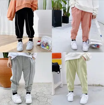

2020 New Girls Boys Harem Pants Cotton Spring Fashion Kids Pants 3-9t PO587