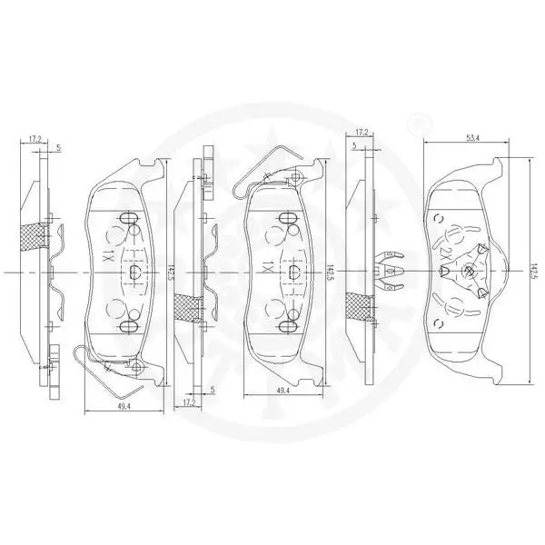 Колодки тормозные JEEP COMMANDER 3.0-5.8 05-/GRAND CHEROKEE 2.7