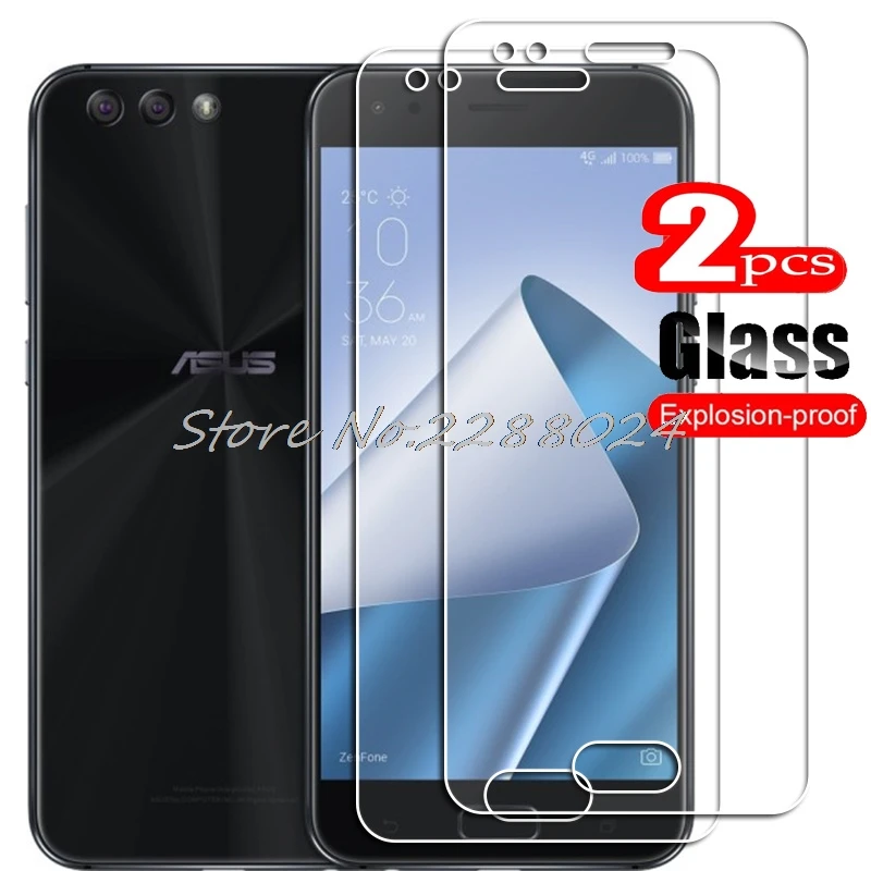 

2PCS FOR ASUS ZenFone 4 (ZE554KL) High HD Tempered Glass Protective On Z01KD, Z01KDA, Z01KS Phone Screen Protector Film