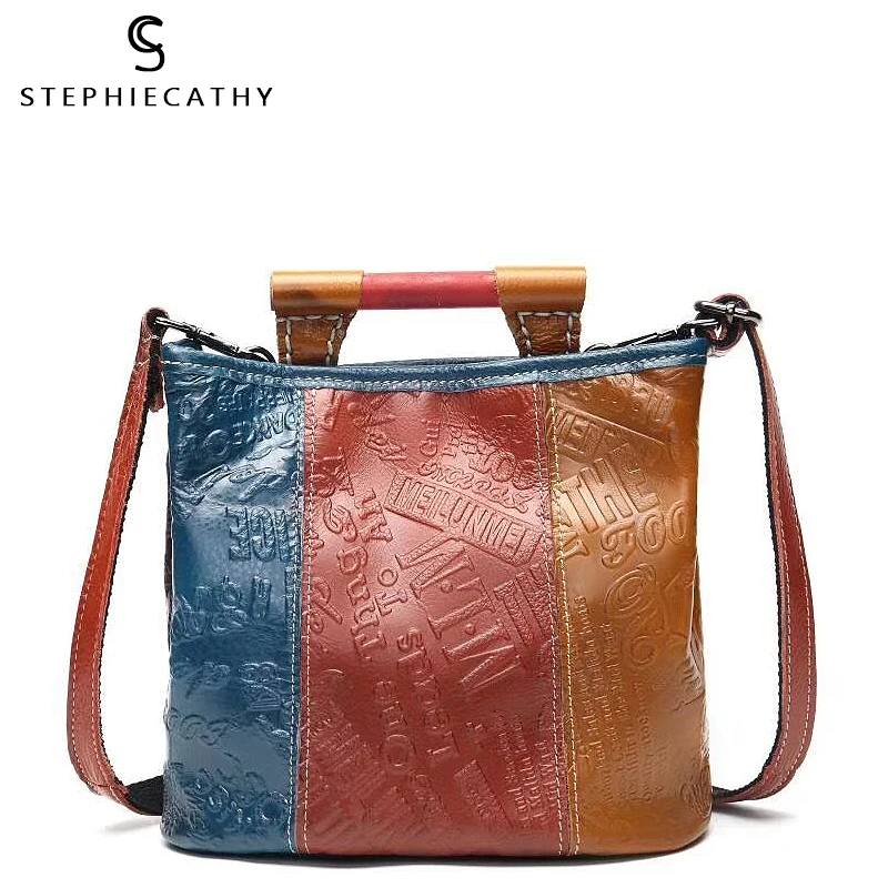 SC винтажная женская сумка-хобо из натуральной кожи итальянская кожаная сумка