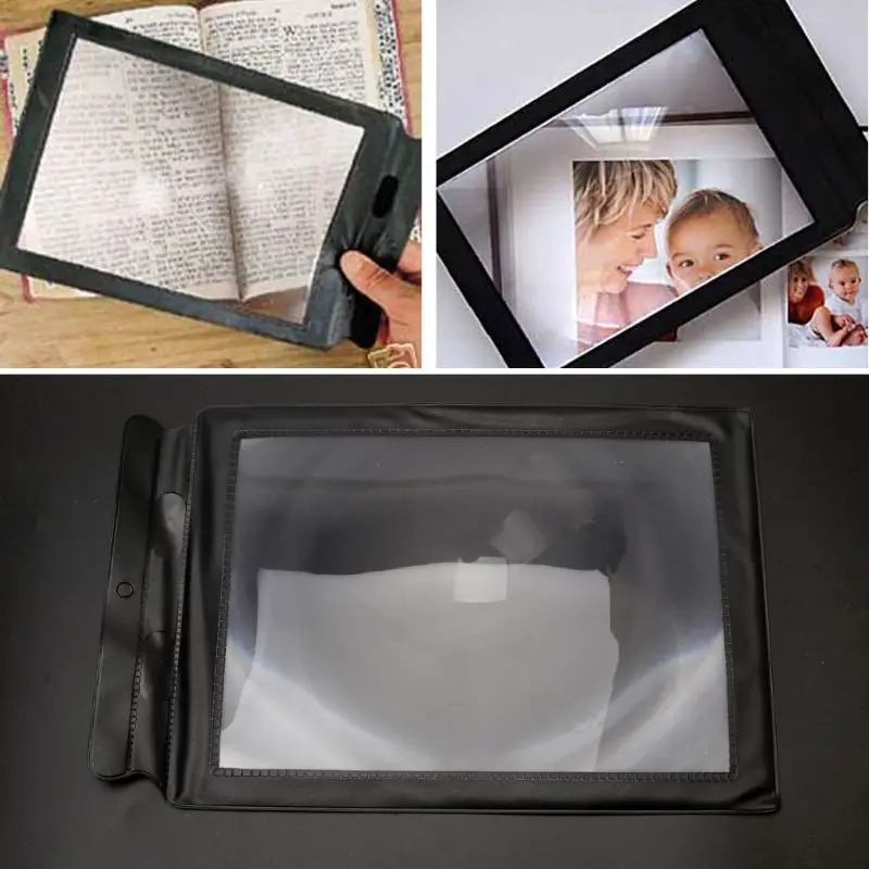 Magnifier Sheet Magnifying Glass Flat 3X Book Page Magnifying