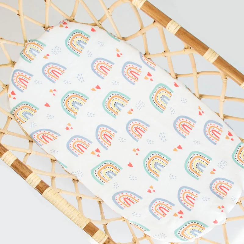 Kangobaby #Bamboo Cotton# Warm And Sweet Hot Sale Rainbow Baby Swaddle Blanket