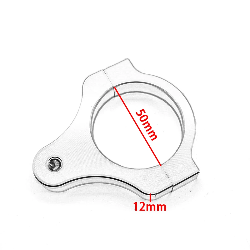 ACZ алюминиевый демпфер руля вилка Рама монтажный зажим Кронштейн ножной фиксатор для мотоцикла велосипед модификация серебро - Цвет: 50MM