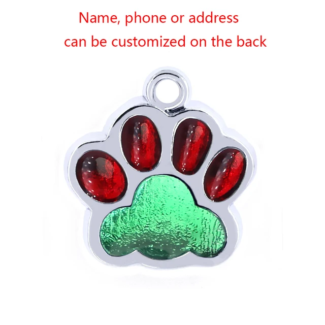 Anti-Lost Pet Dogs ID Tags Personalized ID Tel Cat Pet Supplies Dog Collar Accessories Dog Tag Stainless Steel Candy Colors A