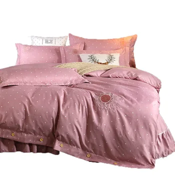 

Group buying wholesale high quality hot selling Korean-style colorful string cashmere embroidered 4-piece bedding