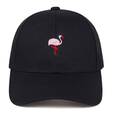 Высококачественная вышитая бейсболка с фламинго, модные уличные кепки в стиле хип-хоп, повседневные спортивные кепки для гольфа, хлопковая шляпа для папы