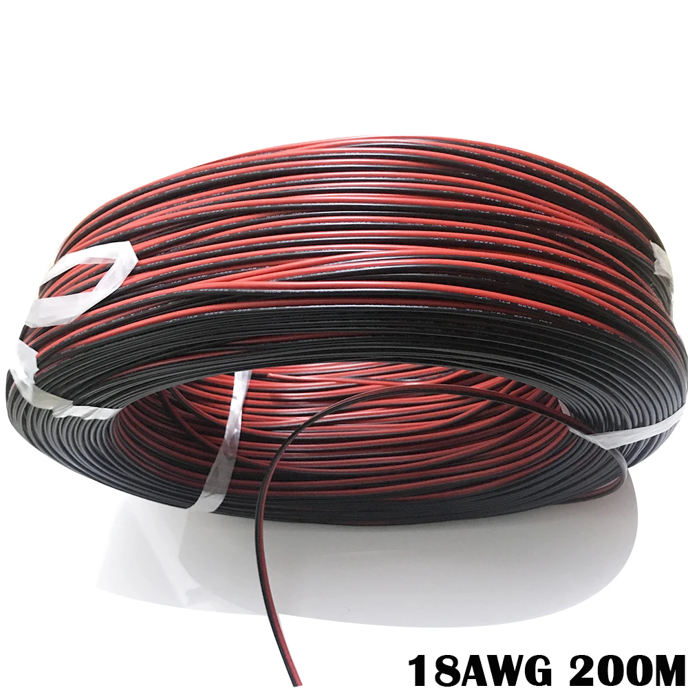 18AWG UL2468 2*0,75 мм удлинитель используется для 12 В 24 В светодиодные ленты лента подключения медный Электрический провод луженая медь