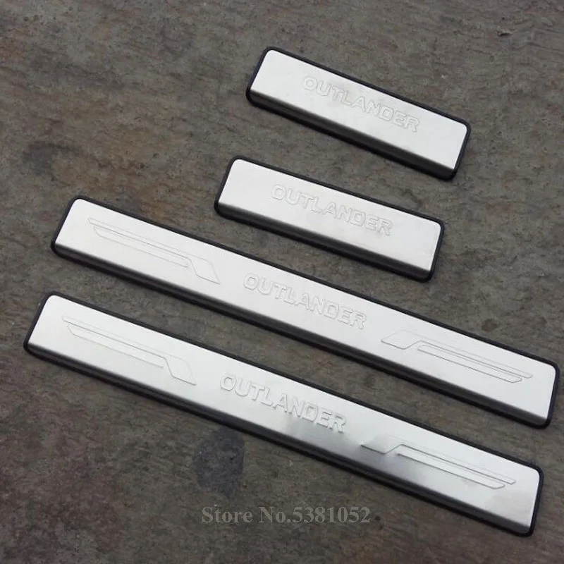 

For Mitsubishi Outlander 2007 2008 2009 2010 Stainless Steel Door Sill Pedal Protector Scuff Plate 4pcs/set Car Styling Sticker