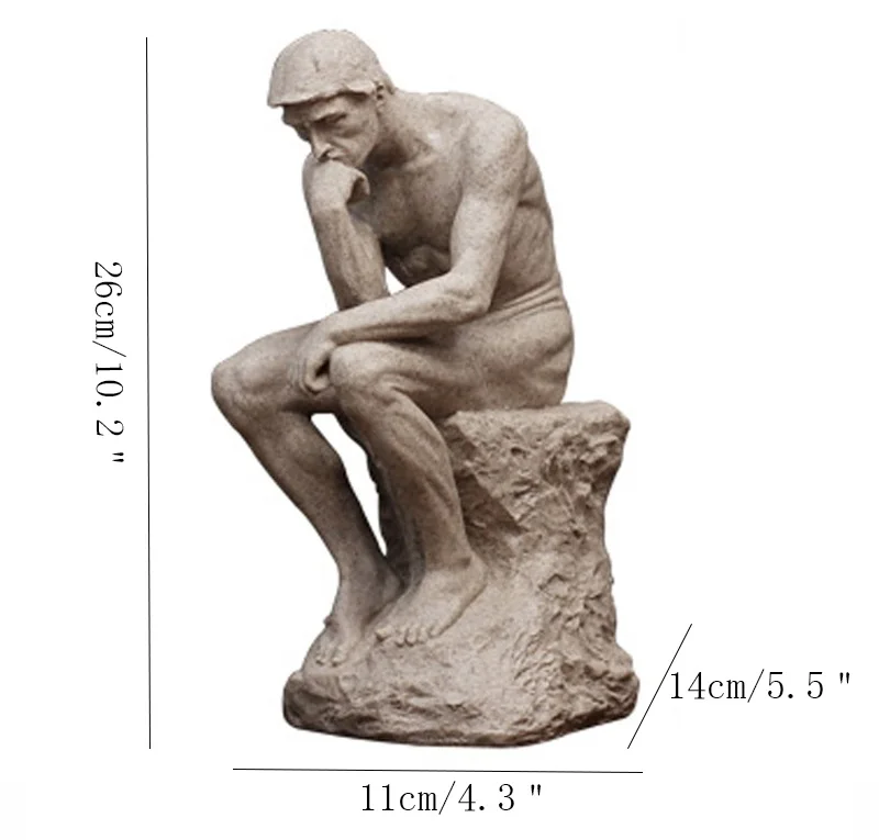 Скандинавские смолы песчаник Thinkers фигурные статуэтки домашний кабинет Ретро Декор Офисная мебель подарочные статуи для украшения