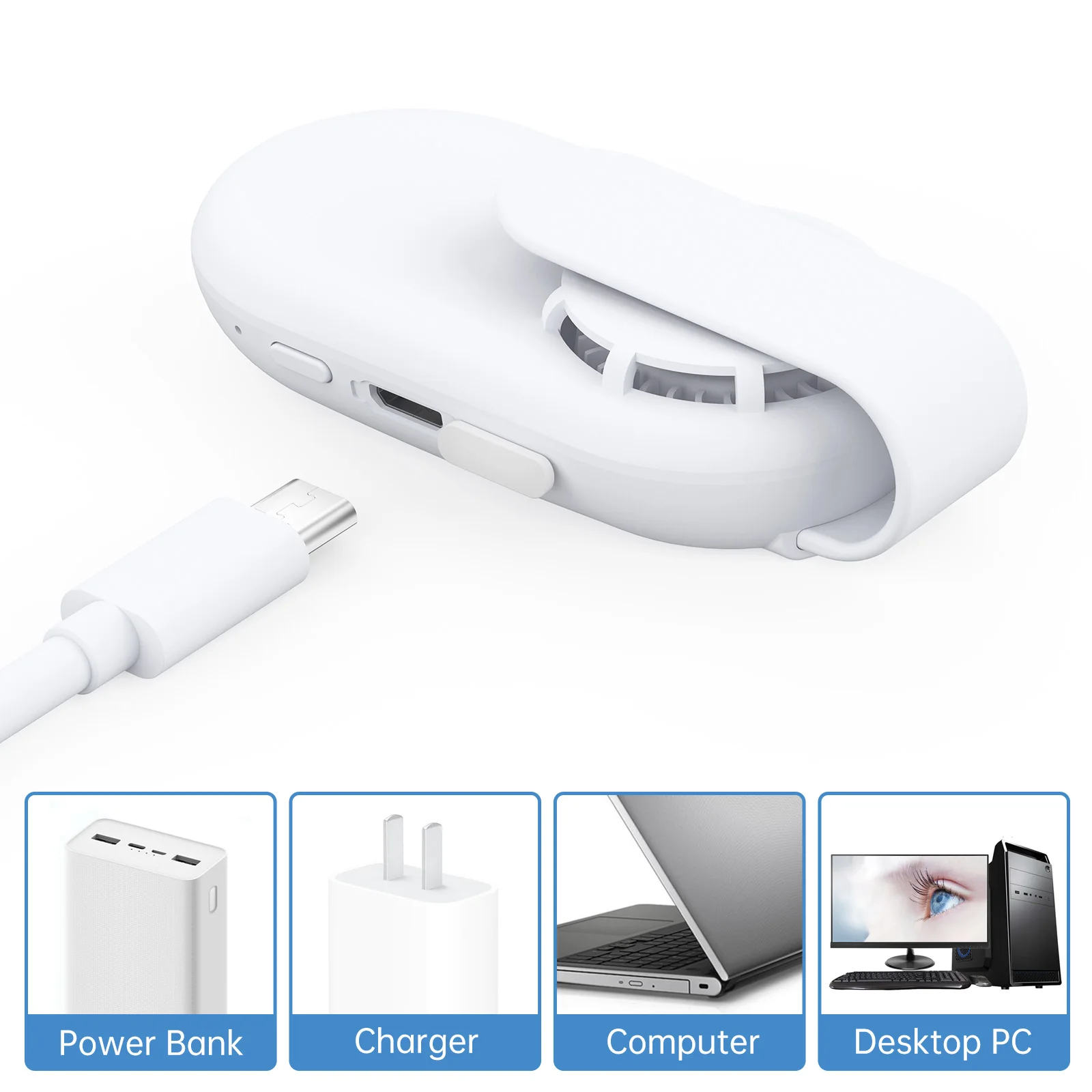 USB Rechargeable Portable Fan For Face Mask Clip-On Air Filter Smart Mask Air Purifying Electric Valve Filter Facial Fans 5