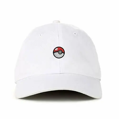 Бейсбольная кепка с принтом Pokeball, хлопковая Регулируемая шапка для папы