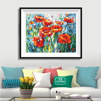 

5d DIY Diamond Painting Full Round safflower Scenery Diamond Embroidery Flower Cross Stitch Mosaic Home Decor Christmas gift