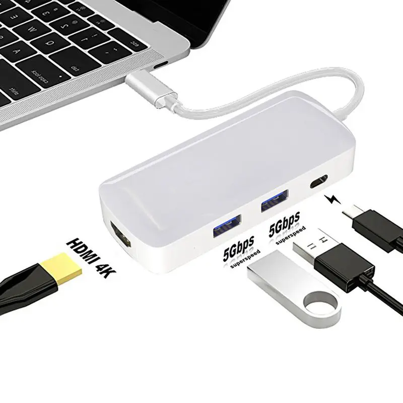USB C концентратор, type C концентратор к HDMI, 4 в 1 комбо с 2USB3. 0 и PD Многофункциональный