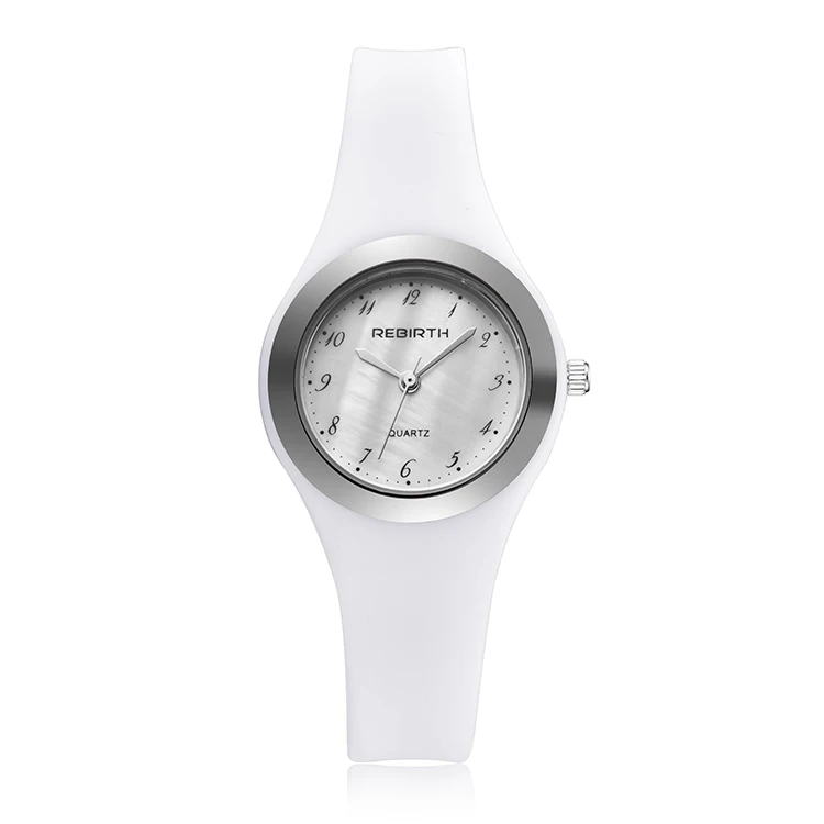 Женские часы Топ бренд силиконовый ремешок Женские кварцевые наручные часы спортивные женские модельные наручные часы студенческие перламутровые часы - Цвет: woman dress watch