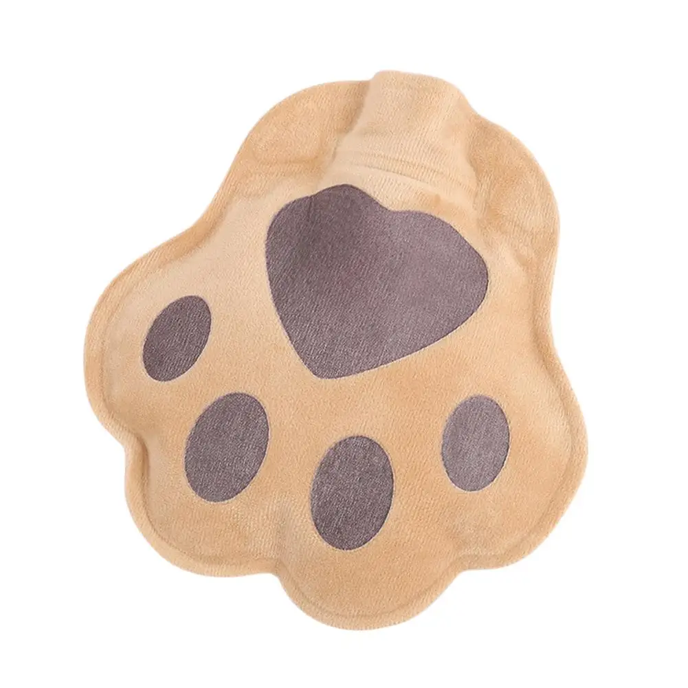 Beige 500 мл термопластичная ПВХ короткошерстная кошачья Пальма резиновая грелка для зимы лучший подарок для женщин друзей - Цвет: Beige