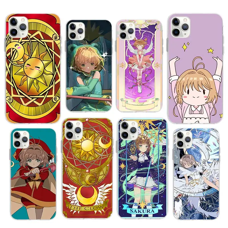 Clow Card Captor Sakura Anime Case For Apple Iphone 11 Pro X Xr Xs Max 7 8 6 6s Plus 5 5s Se Cases Silicone Cover Phone Coque Fitted Cases Aliexpress