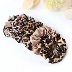 Elegant 5 - Pack Hair Scrunchie Set - Fashionable Elastic Bands (Animal)