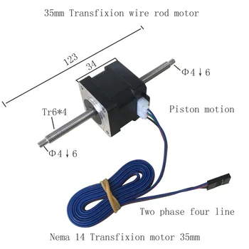

35 through linear stepper motor, 35BYGH34 through screw motor