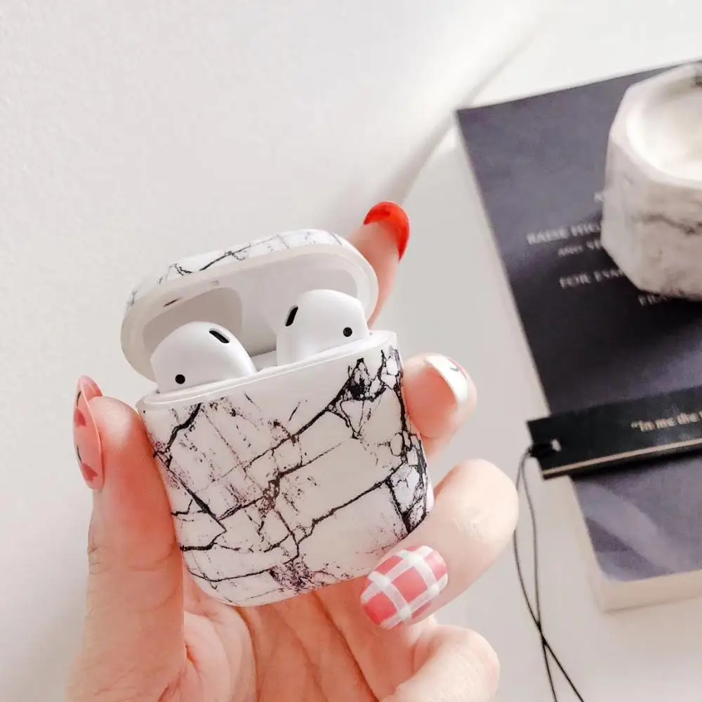 8 Роскошный Мраморный чехол для наушников Airpods, силиконовый чехол для наушников Airpod 2, чехол для наушников, чехол для наушников air pods - Цвет: 8