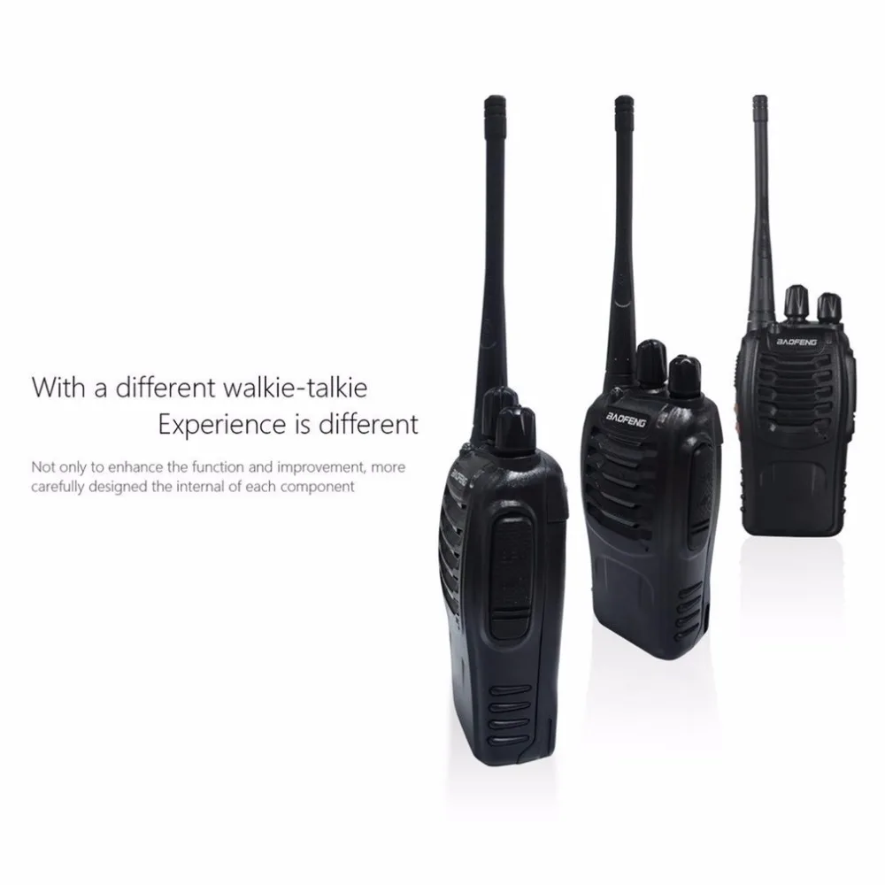 walkie talkie range 2 PCS VHF/UHF Baofeng BF-888S portable radio FM Transceiver Rechargeable Walkie talkie  in Two Senses 5W +Headset 2-way Radio cheap walkie talkies