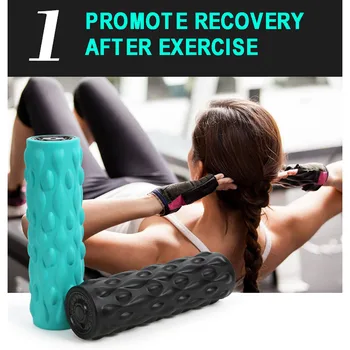 

Pilates Sports Unisex Electric Yoga Shaft Vibration Muscle Massage Foam Reduce Fat Column Yoga Ball Outdoors Body Building Gym