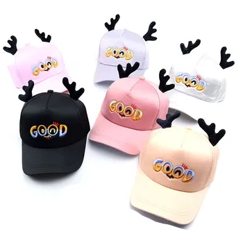 

Baby Embroidery Cap Cute Antlers Kids Baseball Cap Casual Boys Sun Hat Spring Summer Baby Girls Cute Cat Ear Hat