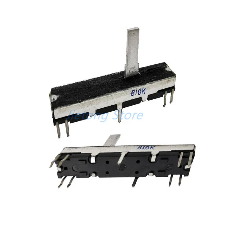 Potentiometer 1pc 45mm Sliding 4.5cm Stereo Channel B10K Axis Length 15mm Sliding Stroke 30mm