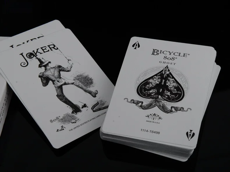 Велосипед Ghost Deck Ellusionist черный/белый игральные карты коллекционный покер Волшебные трюки реквизит для профессионального волшебника