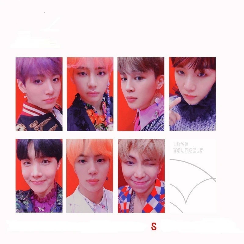 KPOP Bangtan мальчик альбом воспоминания о ломо карты V SUGA сделано бумага фото лампа карты плакат HDPhotocard 3RD 5TH LOVE YOURSELF AllCard - Цвет: 7