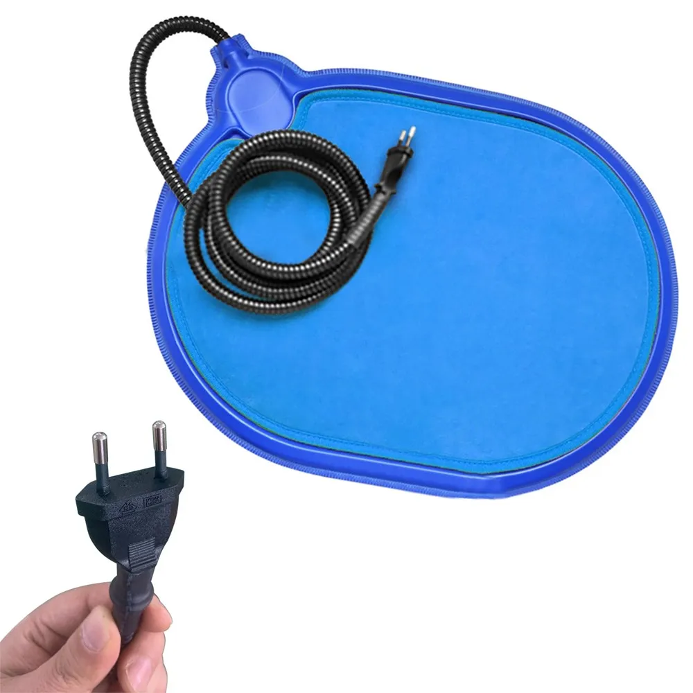 EU Plug 44x33 см грелка для домашних животных Водонепроницаемый жевательный устойчивый круглый коврик с подогревом для кошек и собак безопасный низкое напряжение для котенка щенка кролика - Цвет: EU Plug