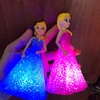 Luces LED de colores de Elsa, Anna y Sofía para niños, lámpara de noche de cristal gradiente con batería, regalo de Navidad y vacaciones, 1 Uds. ► Foto 3/3