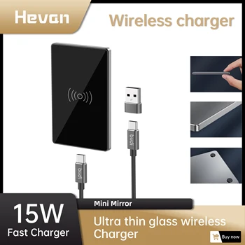 Budi-무선 충전기, 15W, 알루미늄 쉘 슈퍼 미니 디자인, 고속 전원 케이블 c타입 USB 커넥터, 아이폰 13, 12 프로용