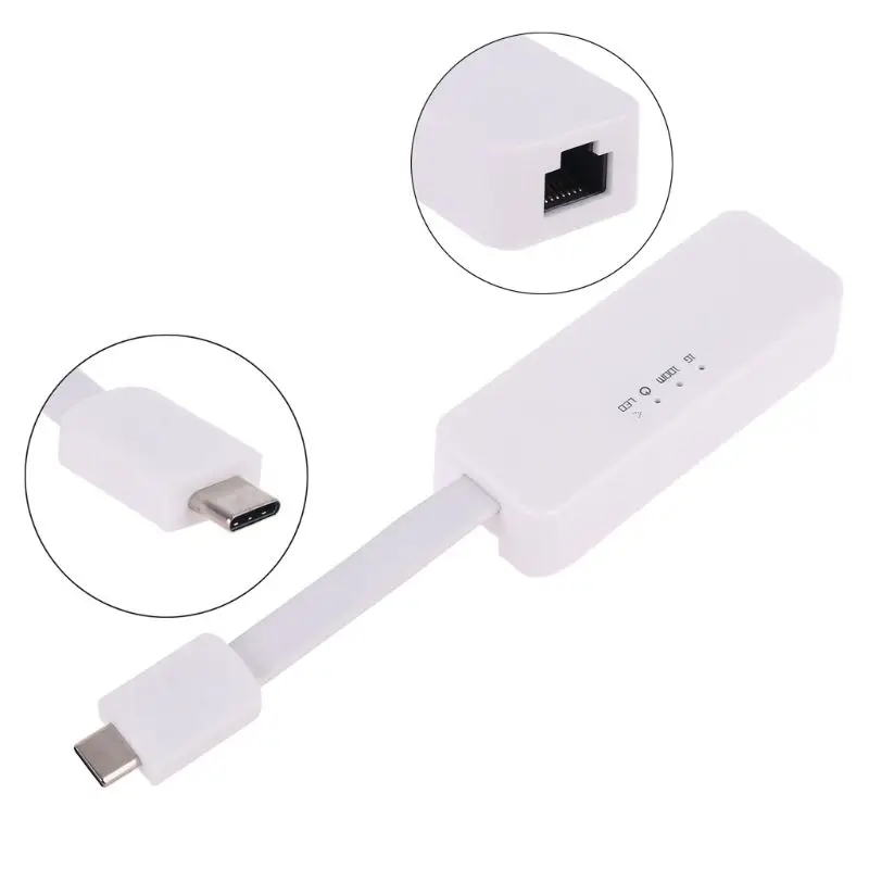 

Type C to RJ45 Gigabit 10/100/1000 Mbps Net Work Card Adapter for Mobile Phones