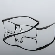 Металлические очки с полной оправой мужские прямоугольные оправы для очков по рецепту для оптических линз Близорукость и чтение 9808