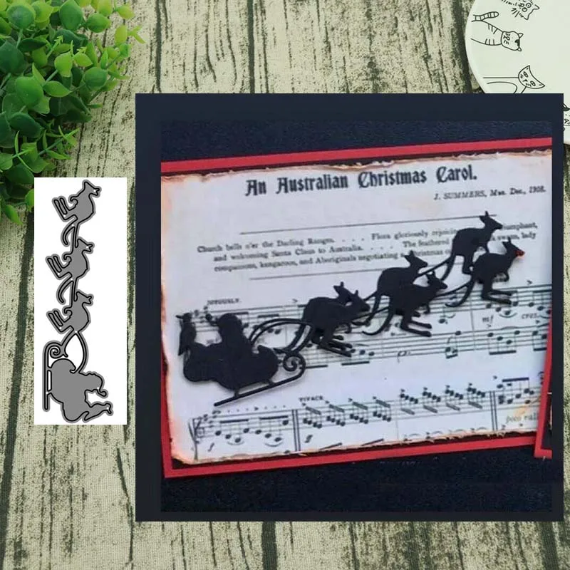 

Metal Cutting Dies Christmas sleigh 2019 Crafts Stencil For DIY Scrapbooking Paper/photo Cards Embossing Die
