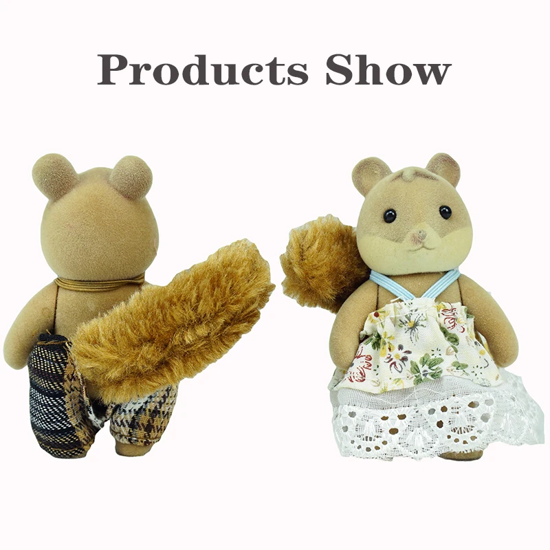 1:12 Forest Hut Play House Villa ABS1/12 Simulation Forest Animal Squirrel Cat Child Birthday Gift 3