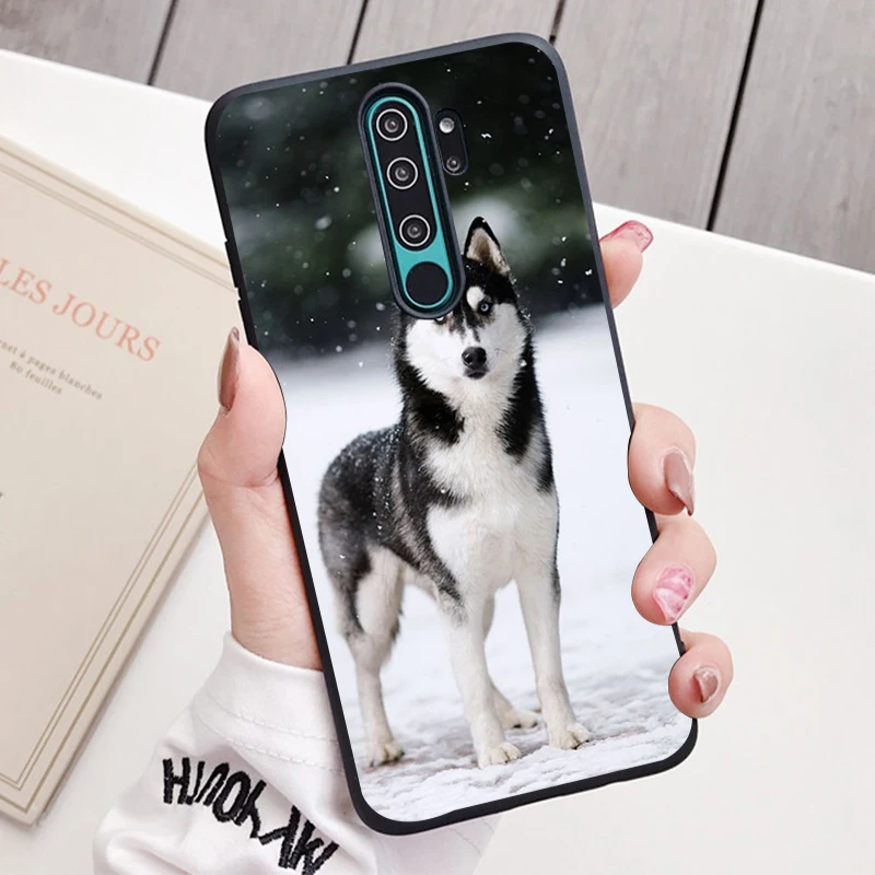 Chó Husky Silicone Ốp Lưng Điện Thoại Redmi Note 9 8 7 Pro S 8T 7A Bao xiaomi leather case Cases For Xiaomi