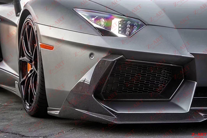 Z-ART для LP700 углеродное волокно передняя губа Aventador передний спойлер спереди