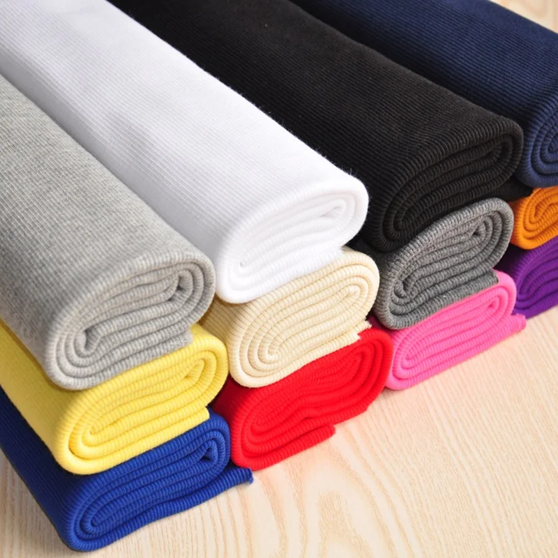 2x2 rib knit pano estiramento tubular com nervuras elastano para punhos e coleiras tecido algodão com nervuras calças para grávidas material|Tecido| - AliExpress